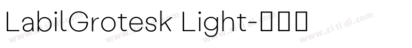 LabilGrotesk Light字体转换